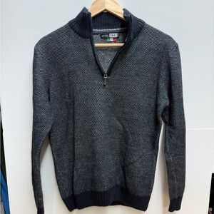Men's Gray Zip-Up Sweater
